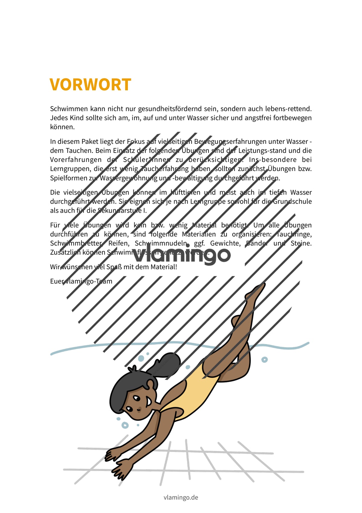 Tauchen: 20+ Übungskarten für den Schwimmunterricht