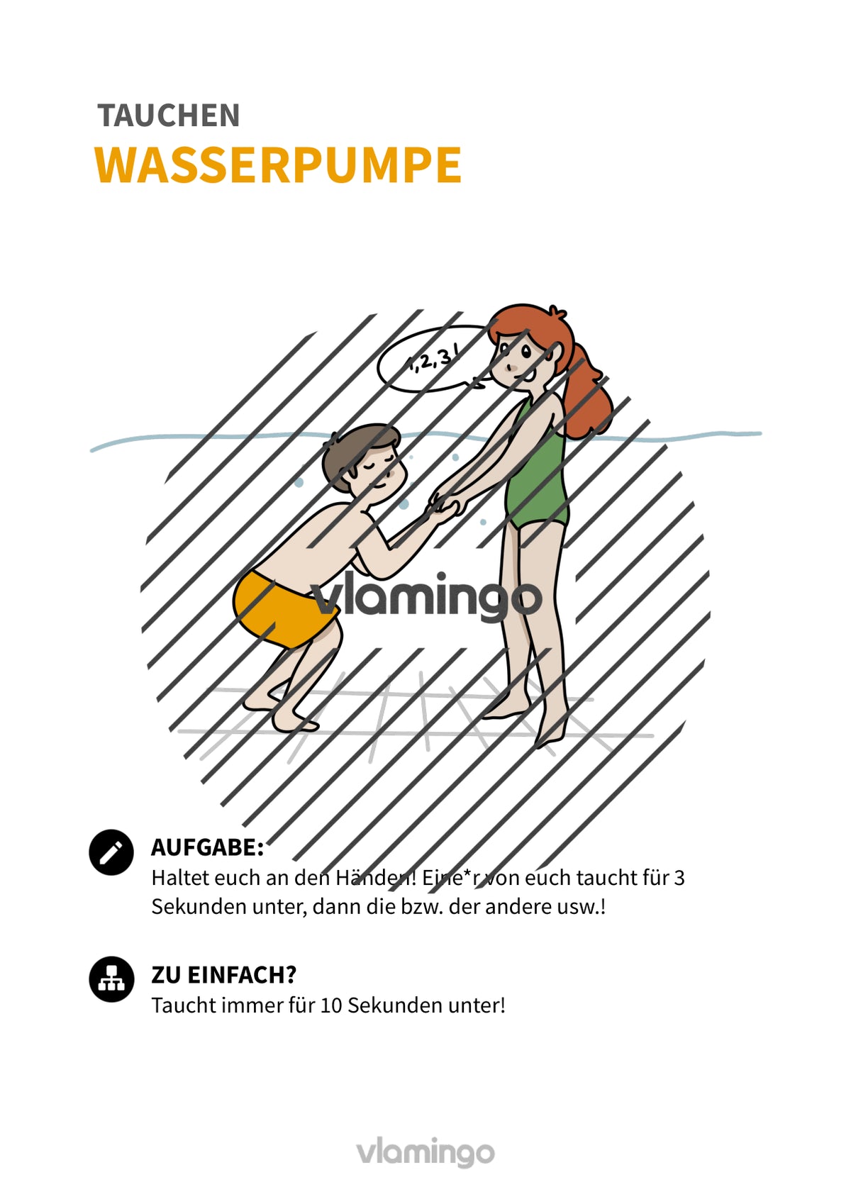 Tauchen: 20+ Übungskarten für den Schwimmunterricht