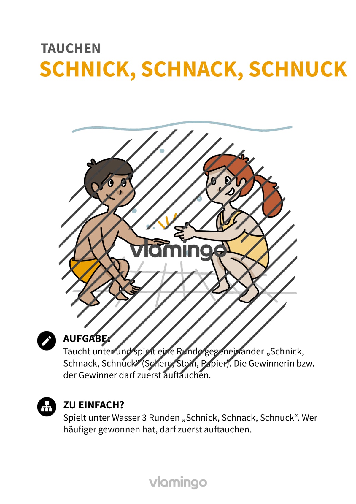Tauchen: 20+ Übungskarten für den Schwimmunterricht