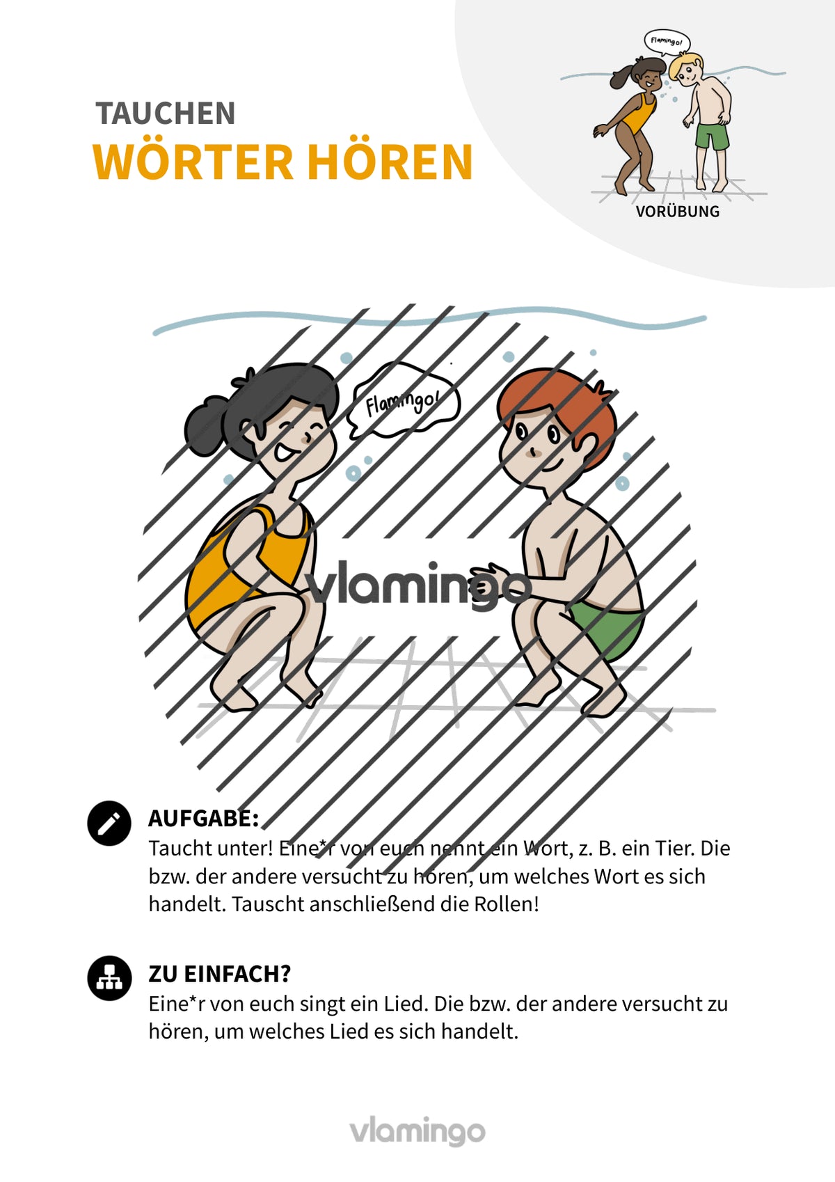 Tauchen: 20+ Übungskarten für den Schwimmunterricht