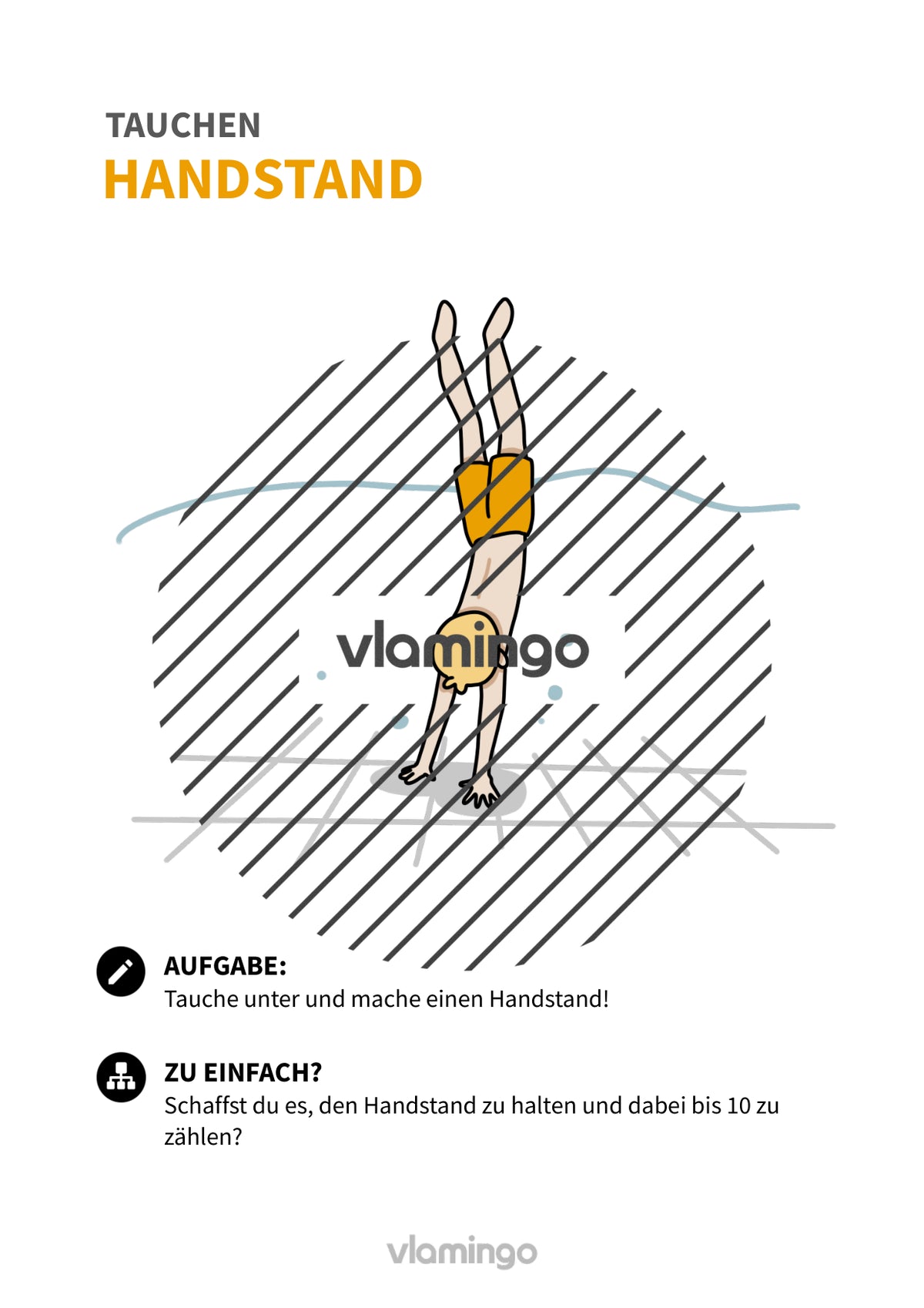 Tauchen: 20+ Übungskarten für den Schwimmunterricht
