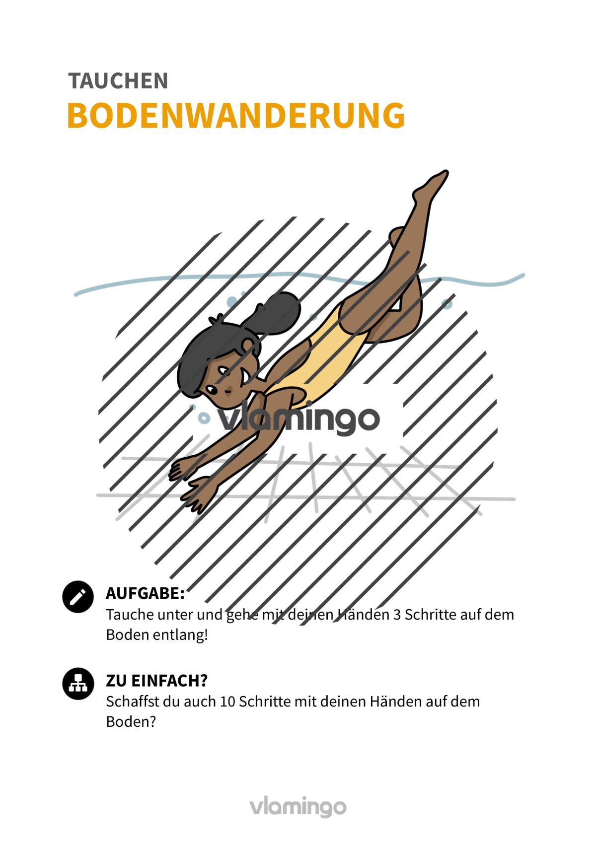Tauchen: 20+ Übungskarten für den Schwimmunterricht