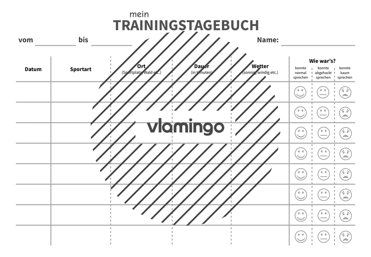 Sport- & Trainingstagebuch - Vorlagen für die Grundschule