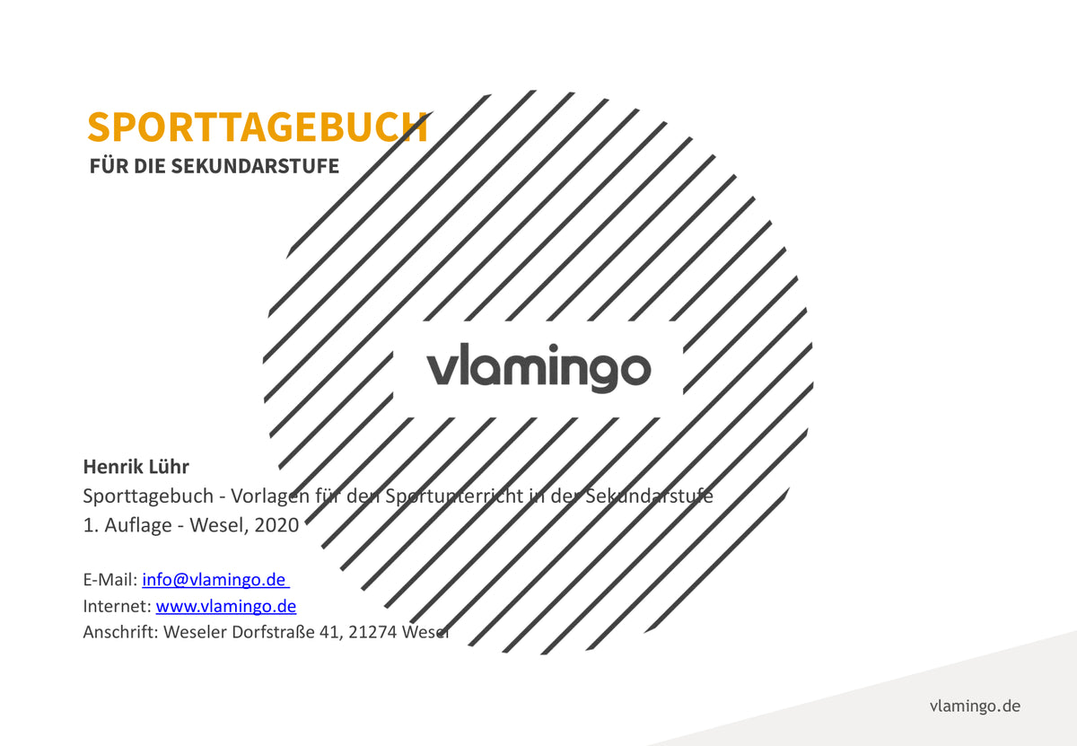 Trainingstagebuch - Vorlagen für die Sekundarstufe