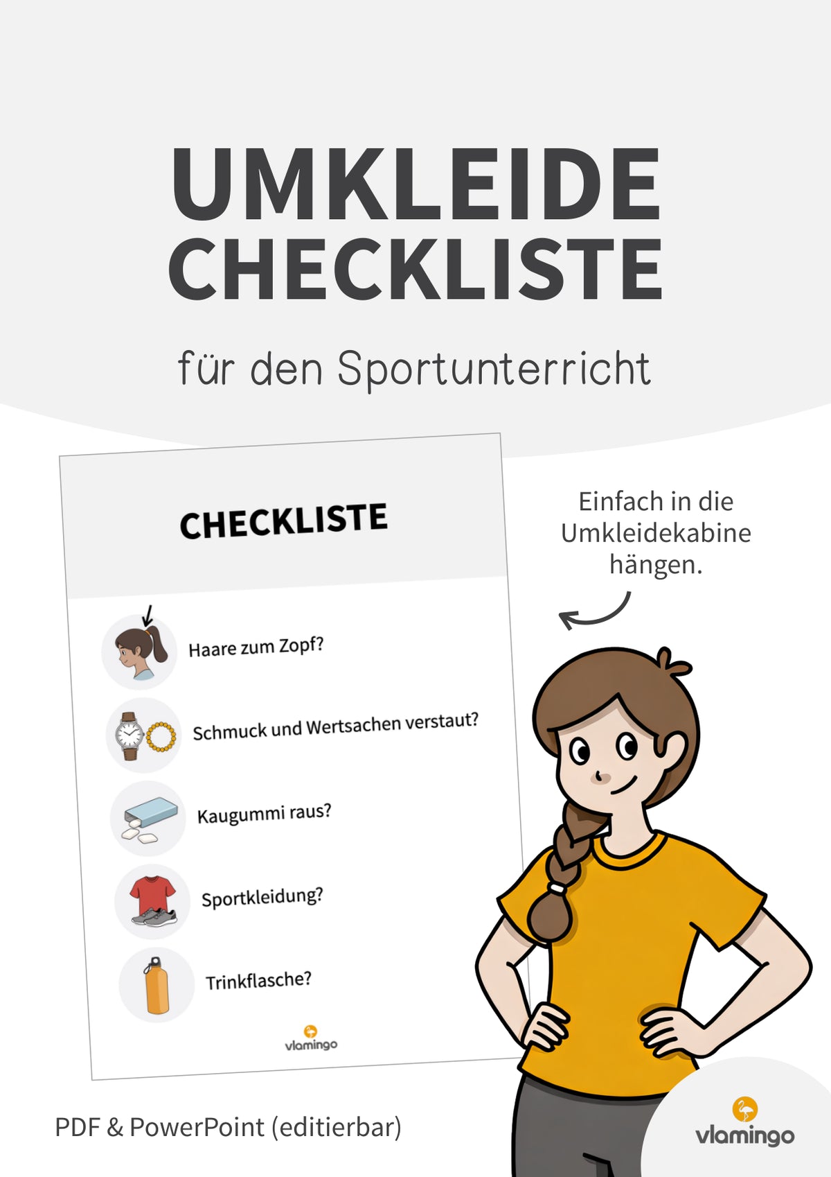 Umkleide-Check für den Sportunterricht (Schulsport / Kinderturnen / Turnhalle)