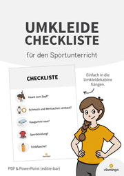Umkleide-Check für den Sportunterricht (Schulsport / Kinderturnen / Turnhalle)