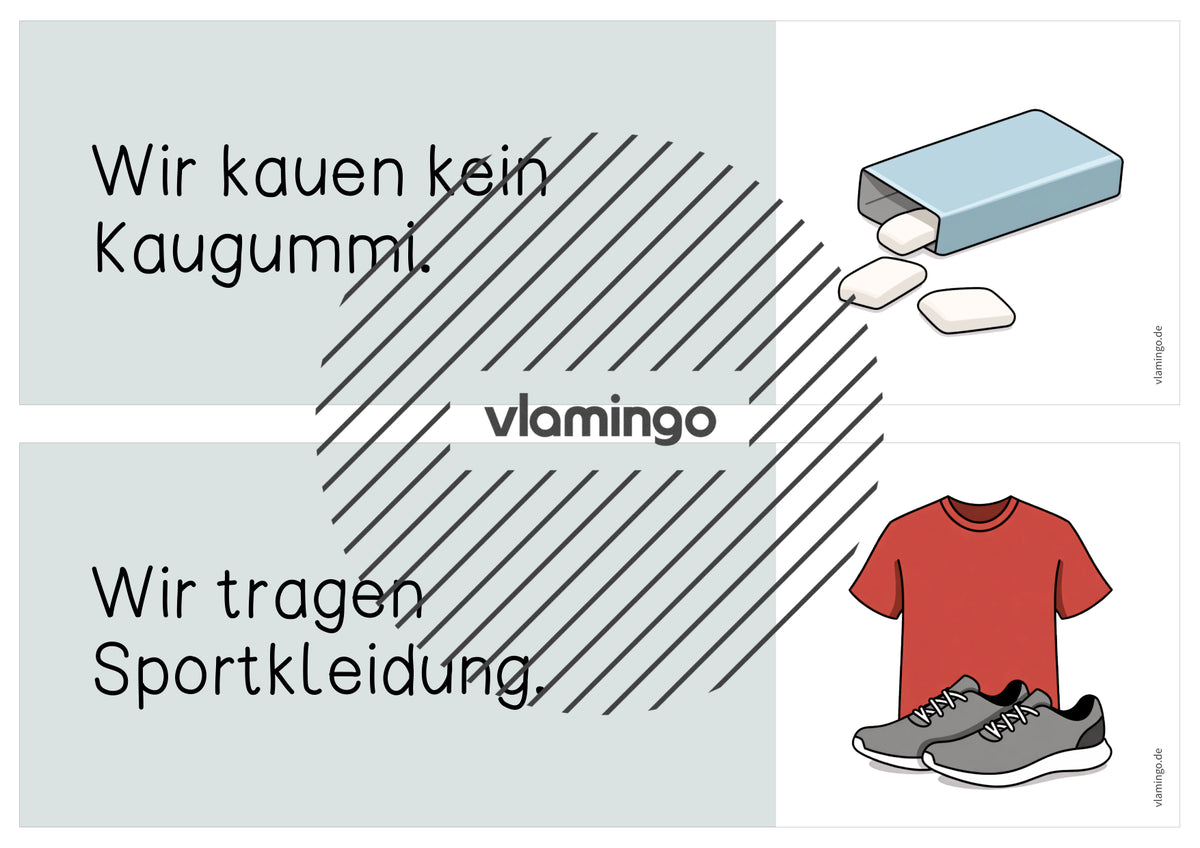Umkleide-Check für den Sportunterricht (Schulsport / Kinderturnen / Turnhalle)