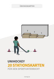 Unihockey: 20 Stationskarten & Challenge für den Sportunterricht