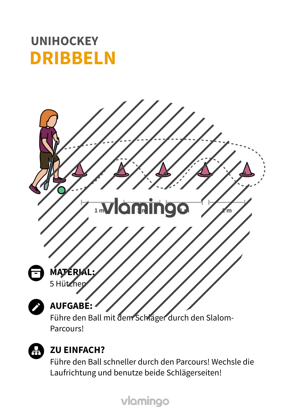 Unihockey: 20 Stationskarten & Challenge für den Sportunterricht