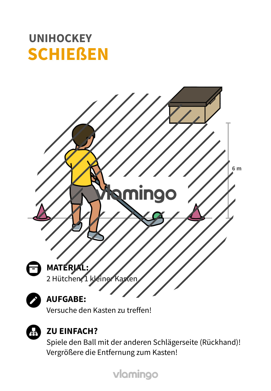 Unihockey: 20 Stationskarten & Challenge für den Sportunterricht