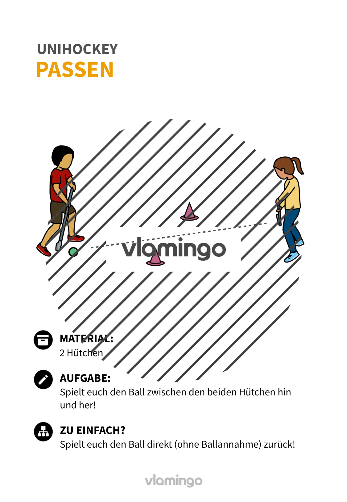 Unihockey: 20 Stationskarten & Challenge für den Sportunterricht