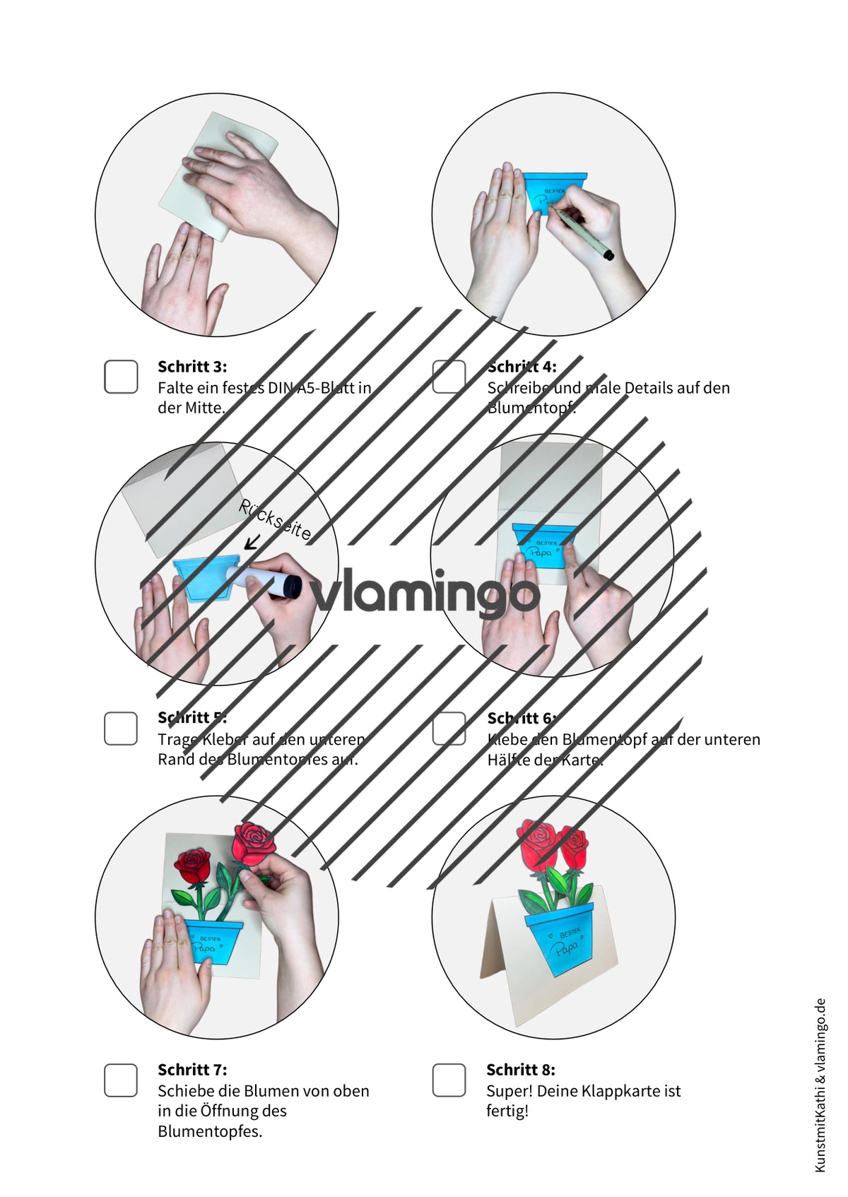 Vatertag: Klappkarte als kleines Geschenk (Bastelanleitung)