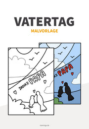 Vatertag: Malvorlage für die Grundschule