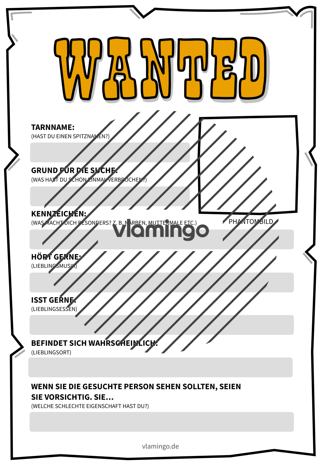 Wanted: Vorlagen für Schule & Jugendarbeit (Kennenlernspiel)