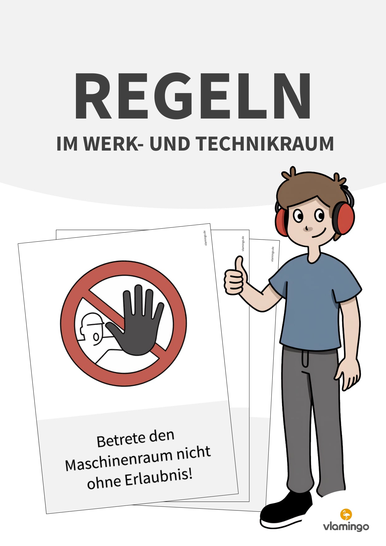 Regeln im Werk- und Technikraum: 40+ Karten