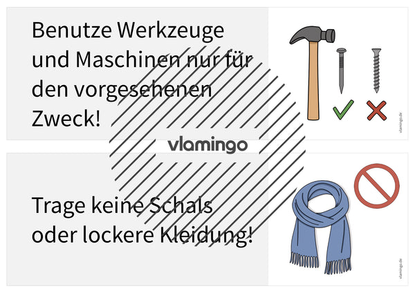 Regeln im Werk- und Technikraum: 40+ Werkraumregeln als Bildkarten (Klasse 5–10)