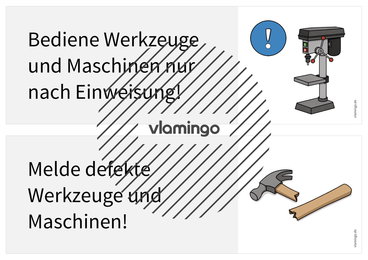 Regeln im Werk- und Technikraum: 40+ Werkraumregeln als Bildkarten (Klasse 5–10)