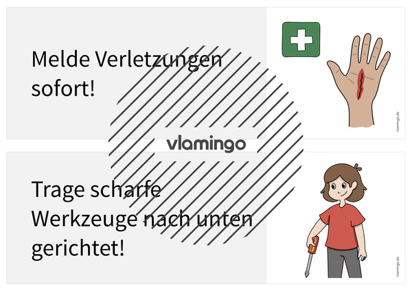 Regeln im Werk- und Technikraum: 40+ Werkraumregeln als Bildkarten (Klasse 5–10)