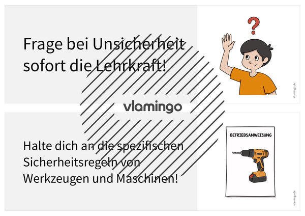 Regeln im Werk- und Technikraum: 40+ Werkraumregeln als Bildkarten (Klasse 5–10)