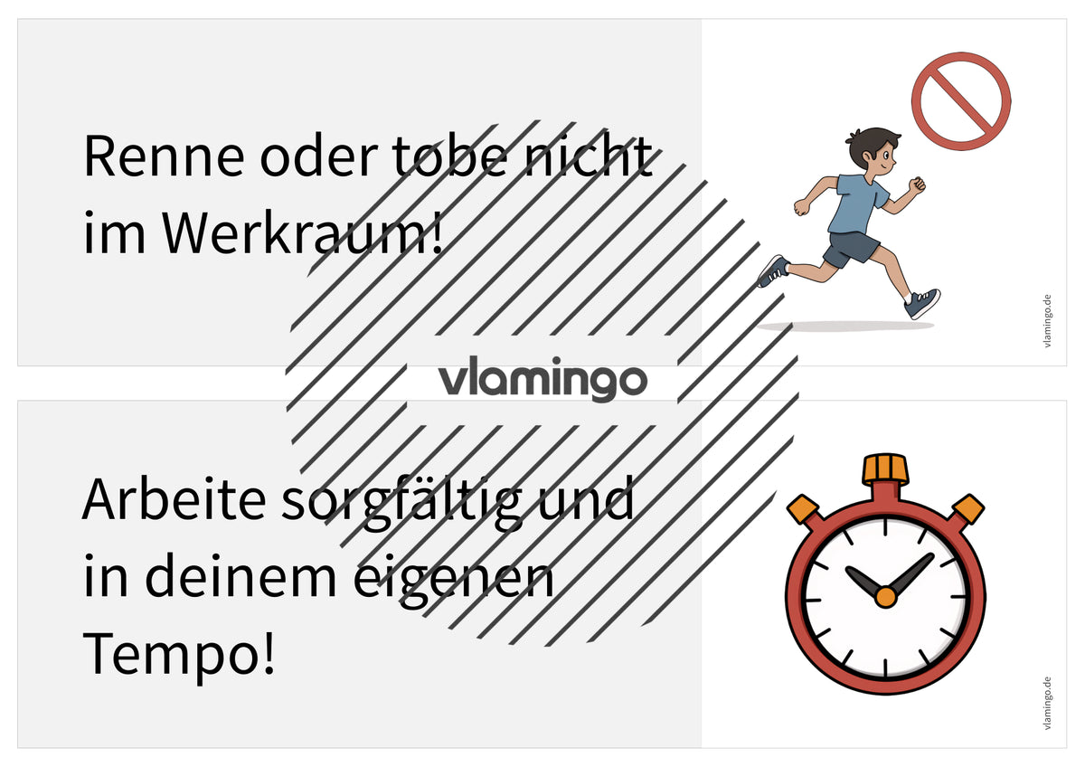 Regeln im Werk- und Technikraum: 40+ Werkraumregeln als Bildkarten (Klasse 5–10)