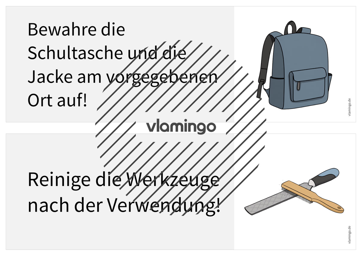 Regeln im Werk- und Technikraum: 40+ Werkraumregeln als Bildkarten (Klasse 5–10)