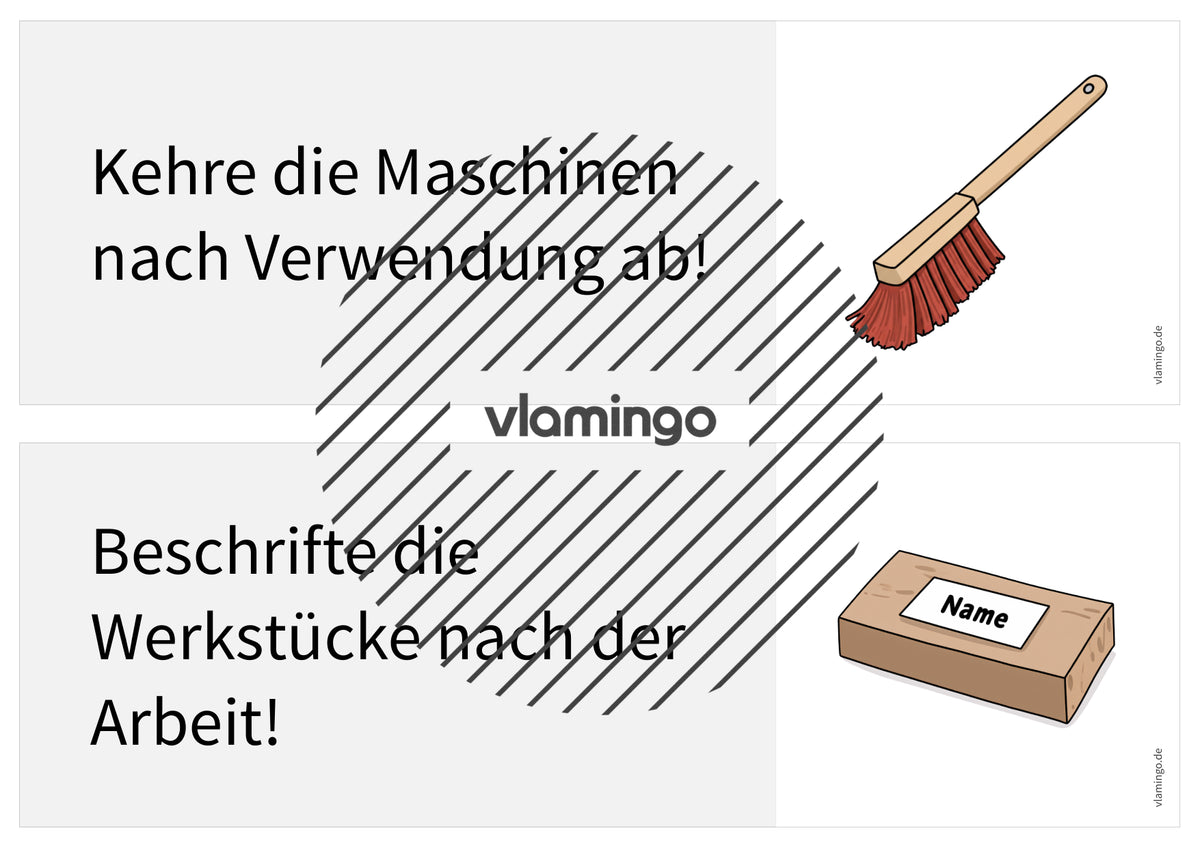 Regeln im Werk- und Technikraum: 40+ Werkraumregeln als Bildkarten (Klasse 5–10)