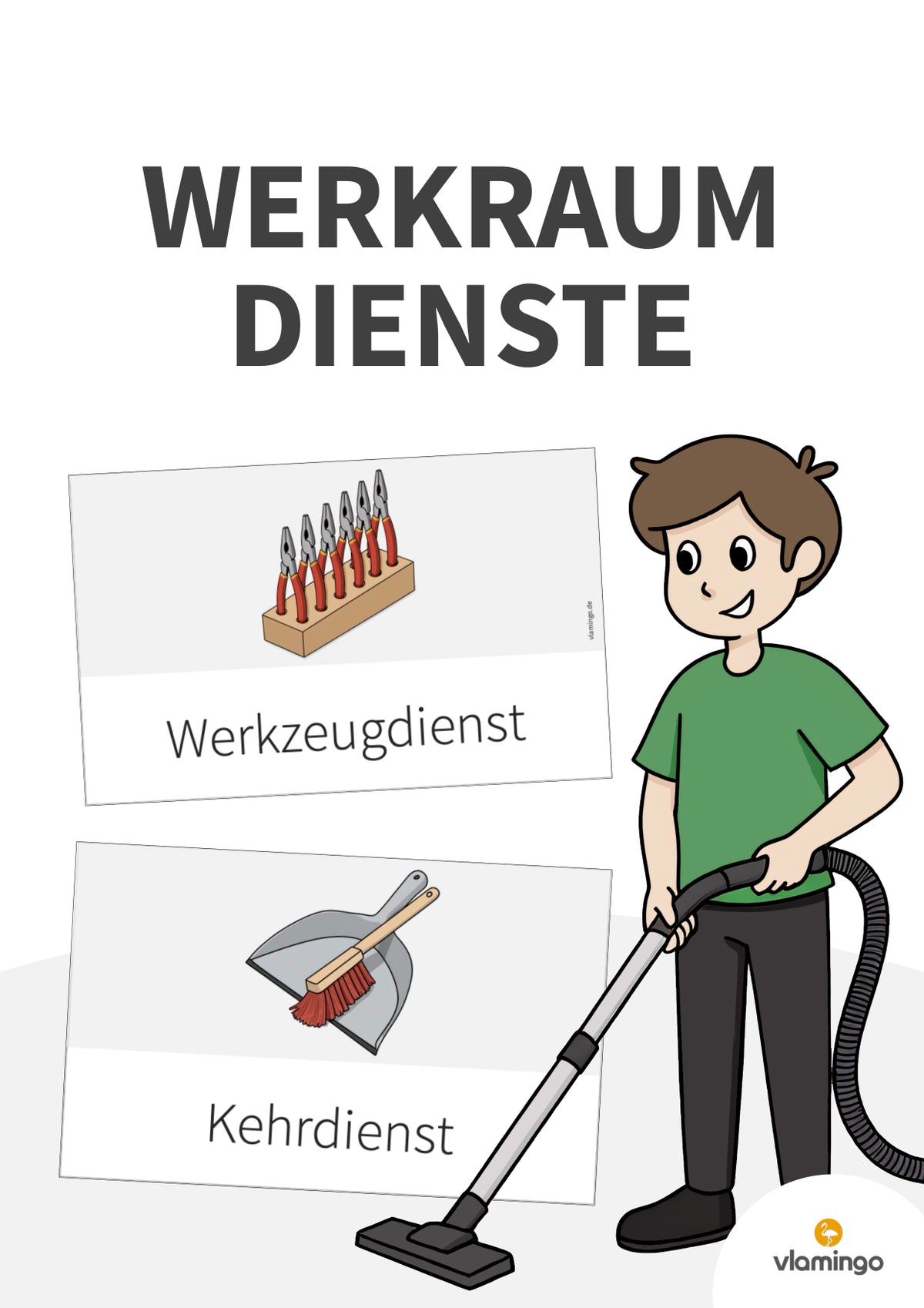 Werkraumdienste: Bildkarten für den Werk- und Technikunterricht