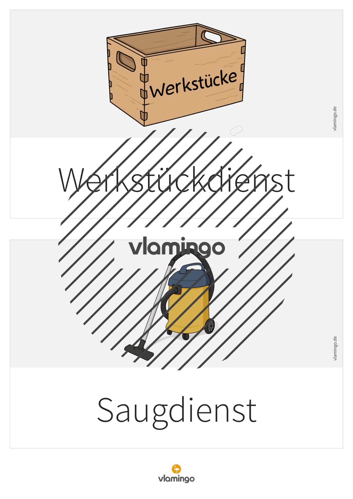 Werkraumdienste: Bildkarten für den Werk- und Technikunterricht