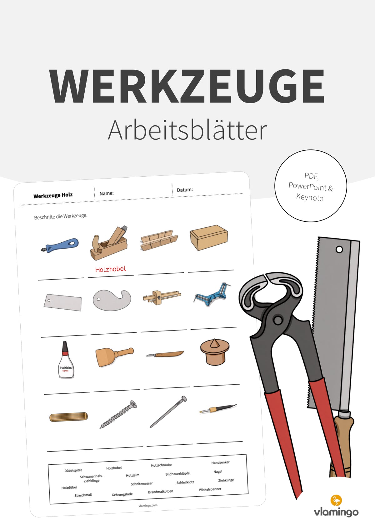 Werkzeuge: Arbeitsblätter zur Werkzeugkunde für den Werk- und Technikunterricht
