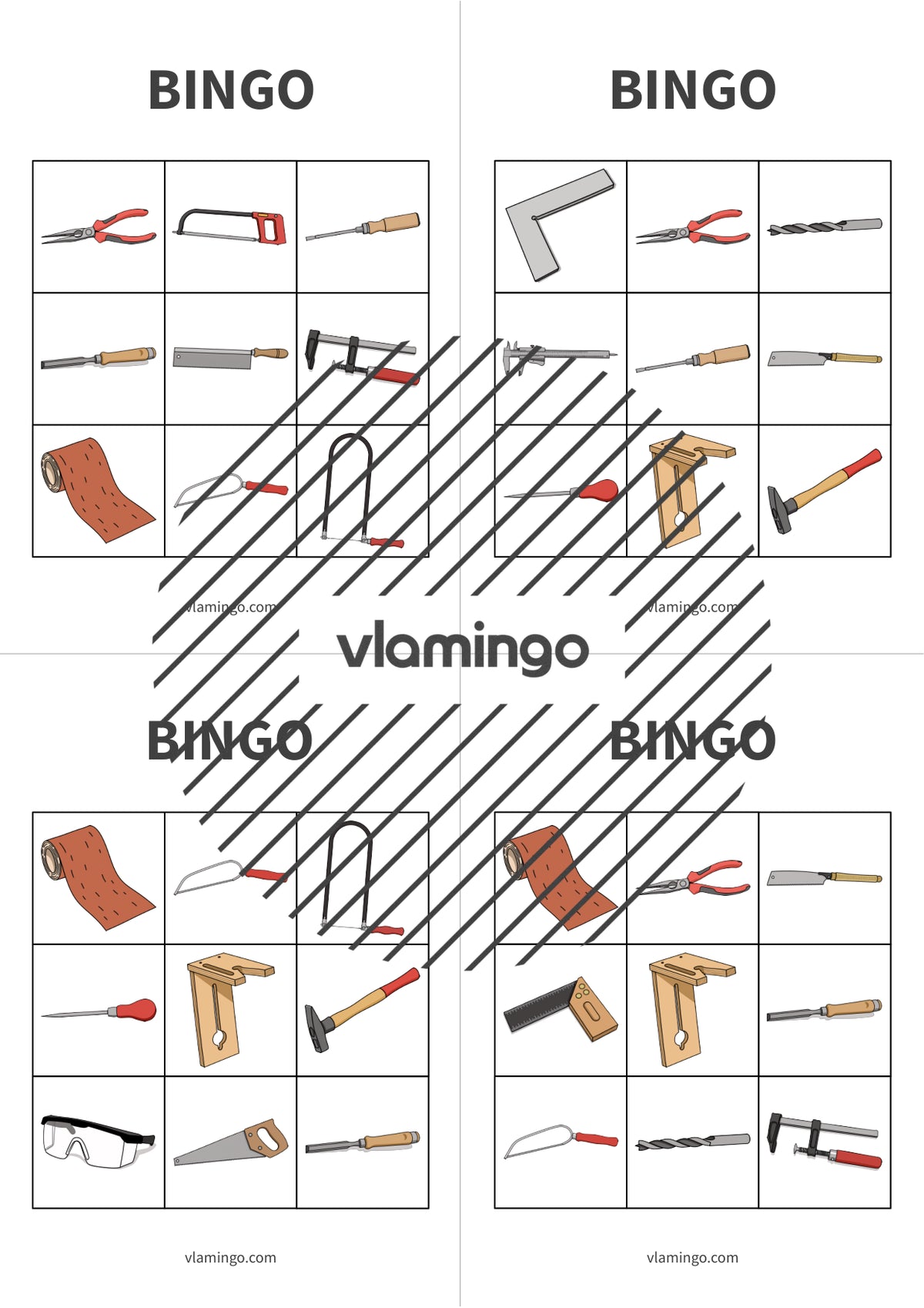 Werkzeuge-Bingo: Spiel für den Werk- und Technikunterricht
