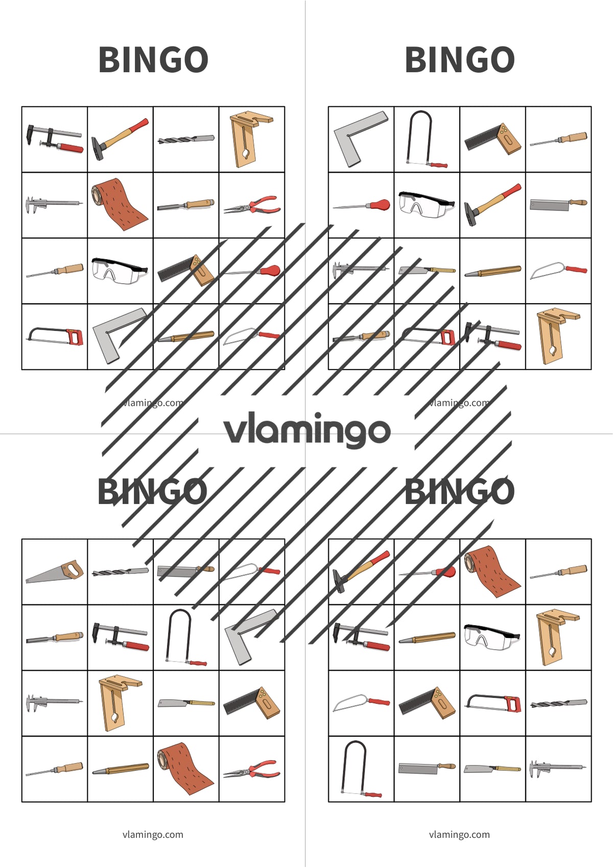 Werkzeuge-Bingo: Spiel für den Werk- und Technikunterricht