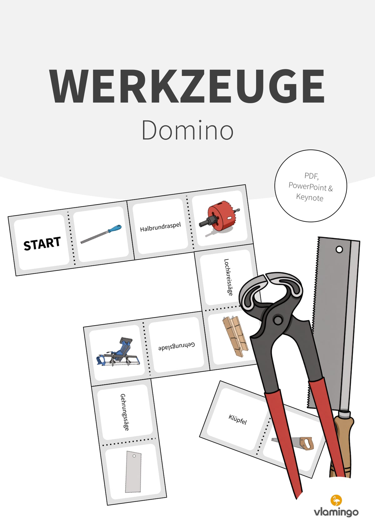 Werkzeuge-Domino: Spiel für den Werk- und Technikunterricht