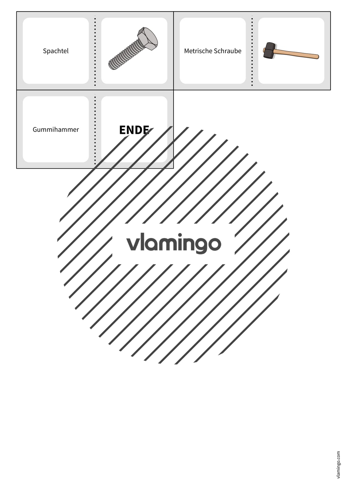 Werkzeuge-Domino: Spiel für den Werk- und Technikunterricht