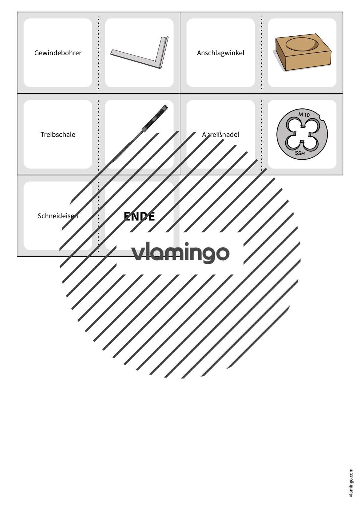 Werkzeuge-Domino: Spiel für den Werk- und Technikunterricht