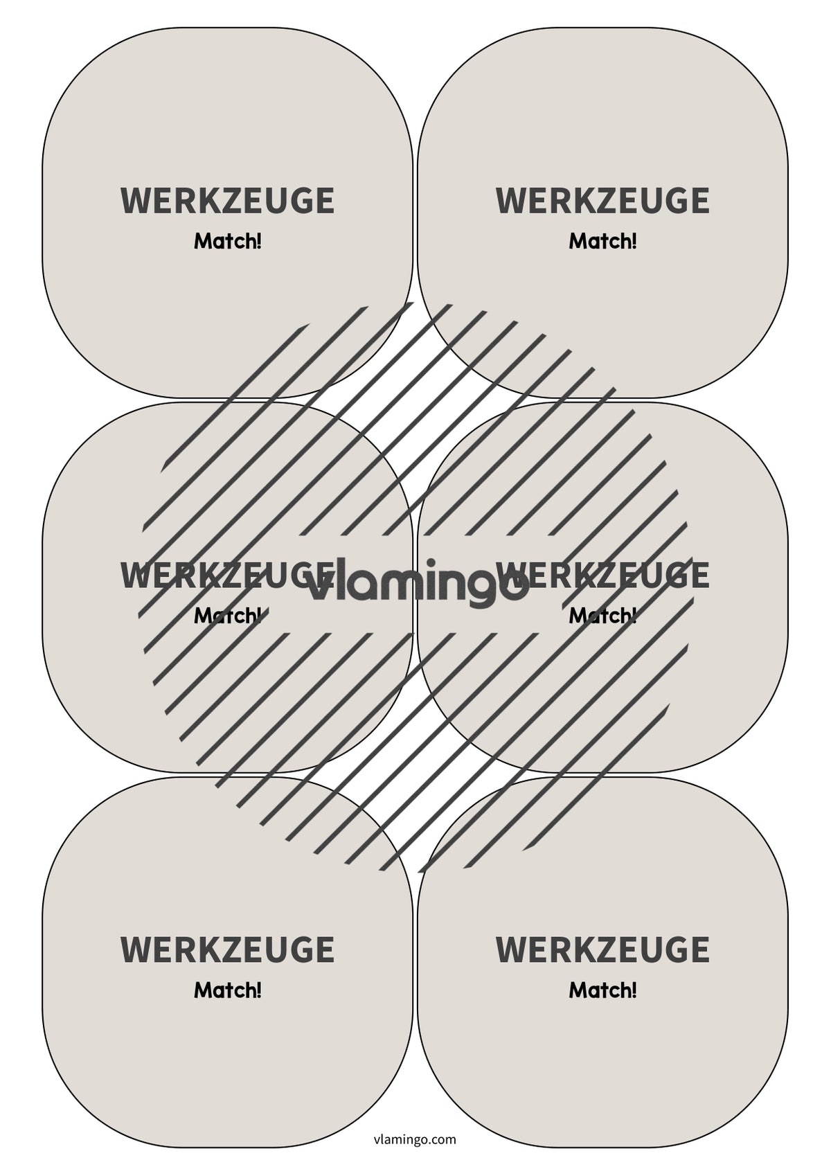 Werkzeuge-Match! Spiel für den Werk- und Technikunterricht