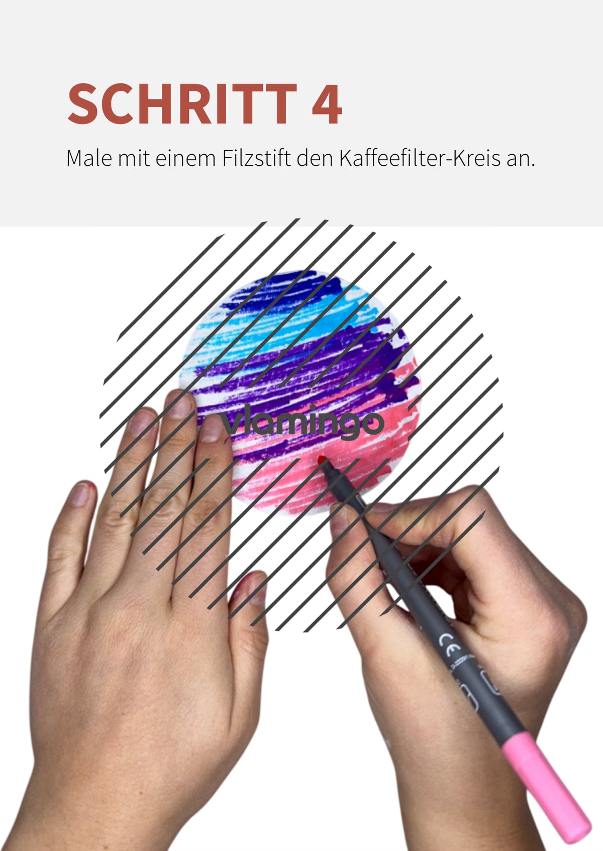 Kaffeefilter-Bilder: Winteredition für den Kunstunterricht (Bastelanleitung)
