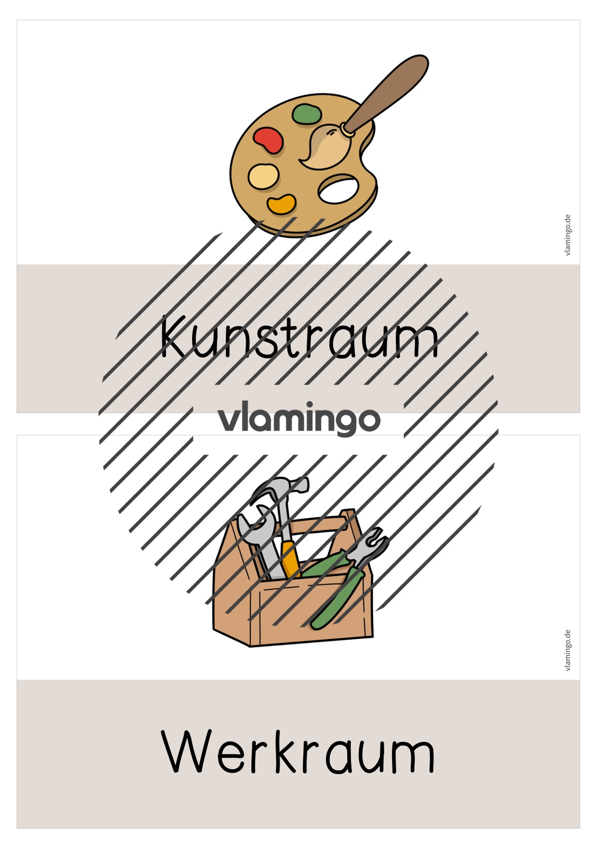 Wir sind hier: Plakat & Bildkarten für die Klassenraumtür