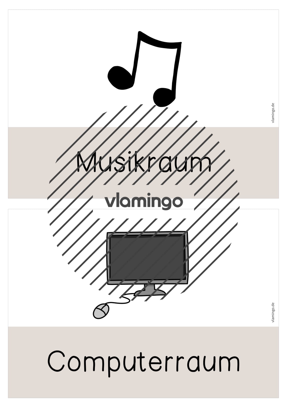 Wir sind hier: Plakat & Bildkarten für die Klassenraumtür