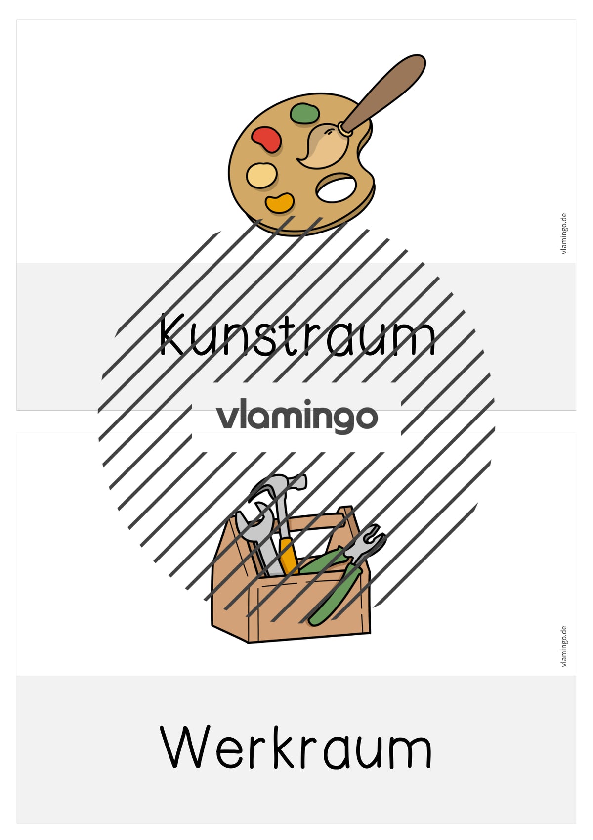 Wir sind hier: Plakat & Bildkarten für die Klassenraumtür
