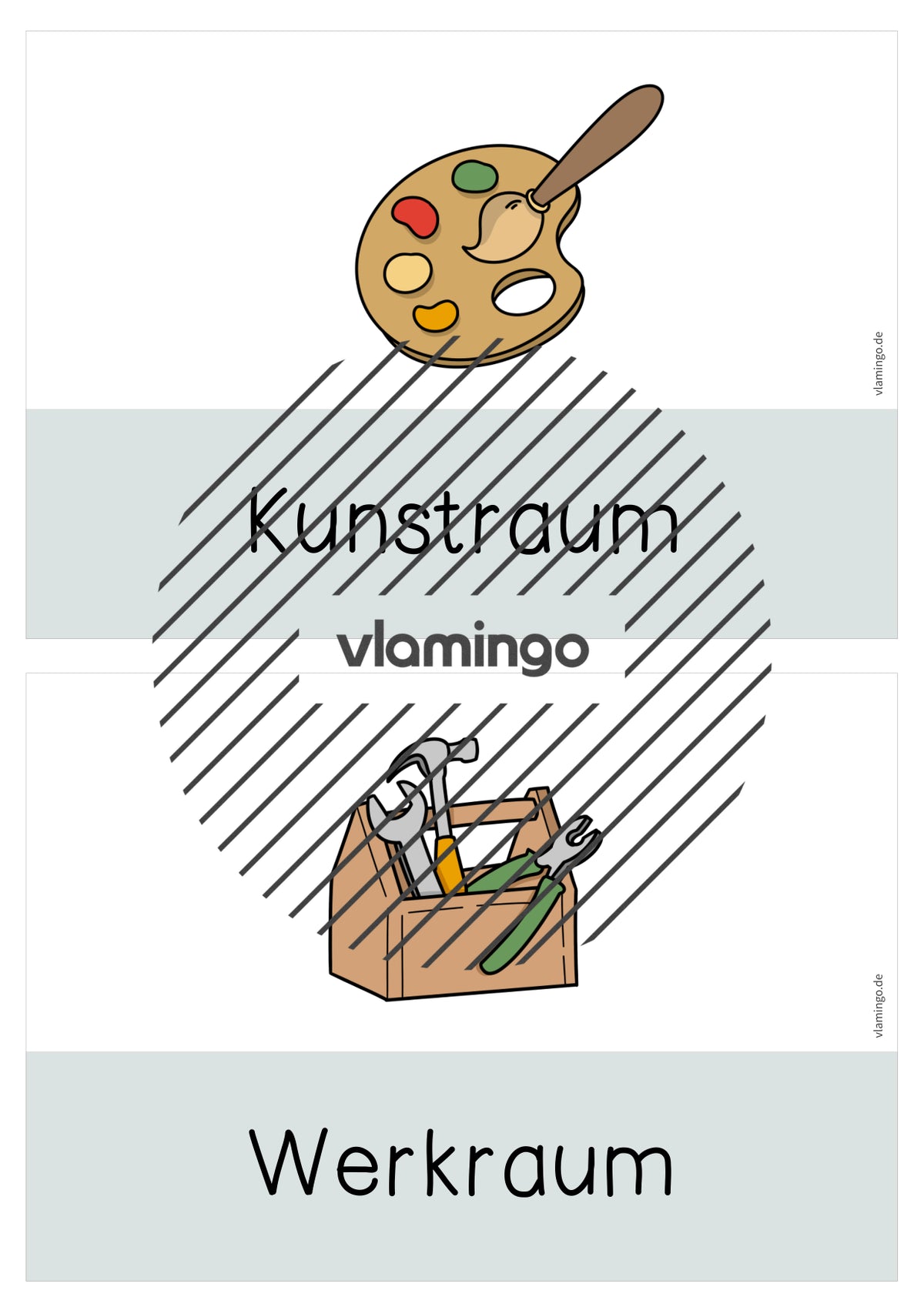 Wir sind hier: Plakat & Bildkarten für die Klassenraumtür