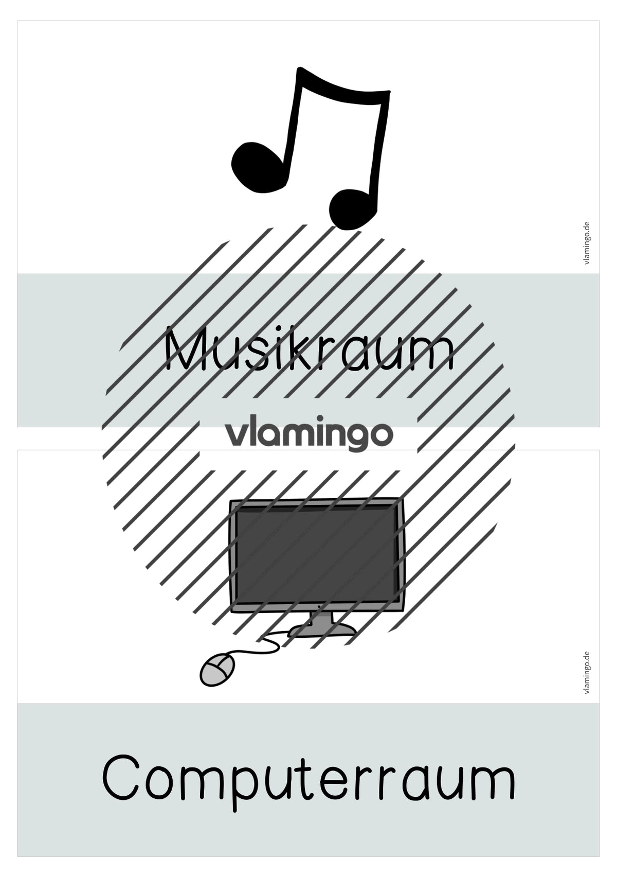 Wir sind hier: Plakat & Bildkarten für die Klassenraumtür