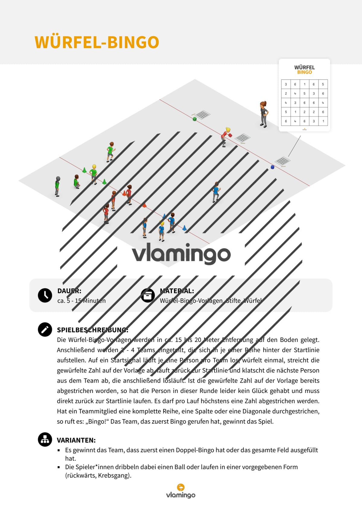 Würfel-Bingo: Laufspiel für den Sportunterricht