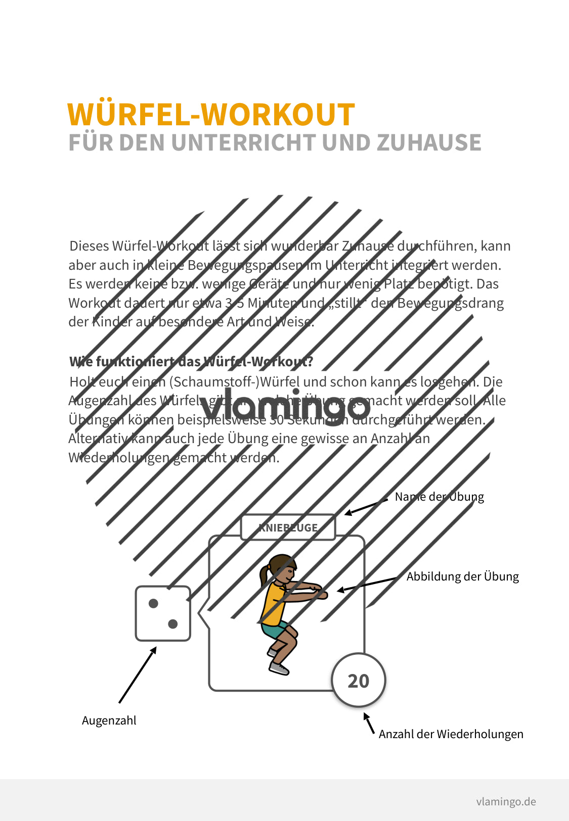 Würfel-Workout für zuhause oder den Unterricht - vlamingo