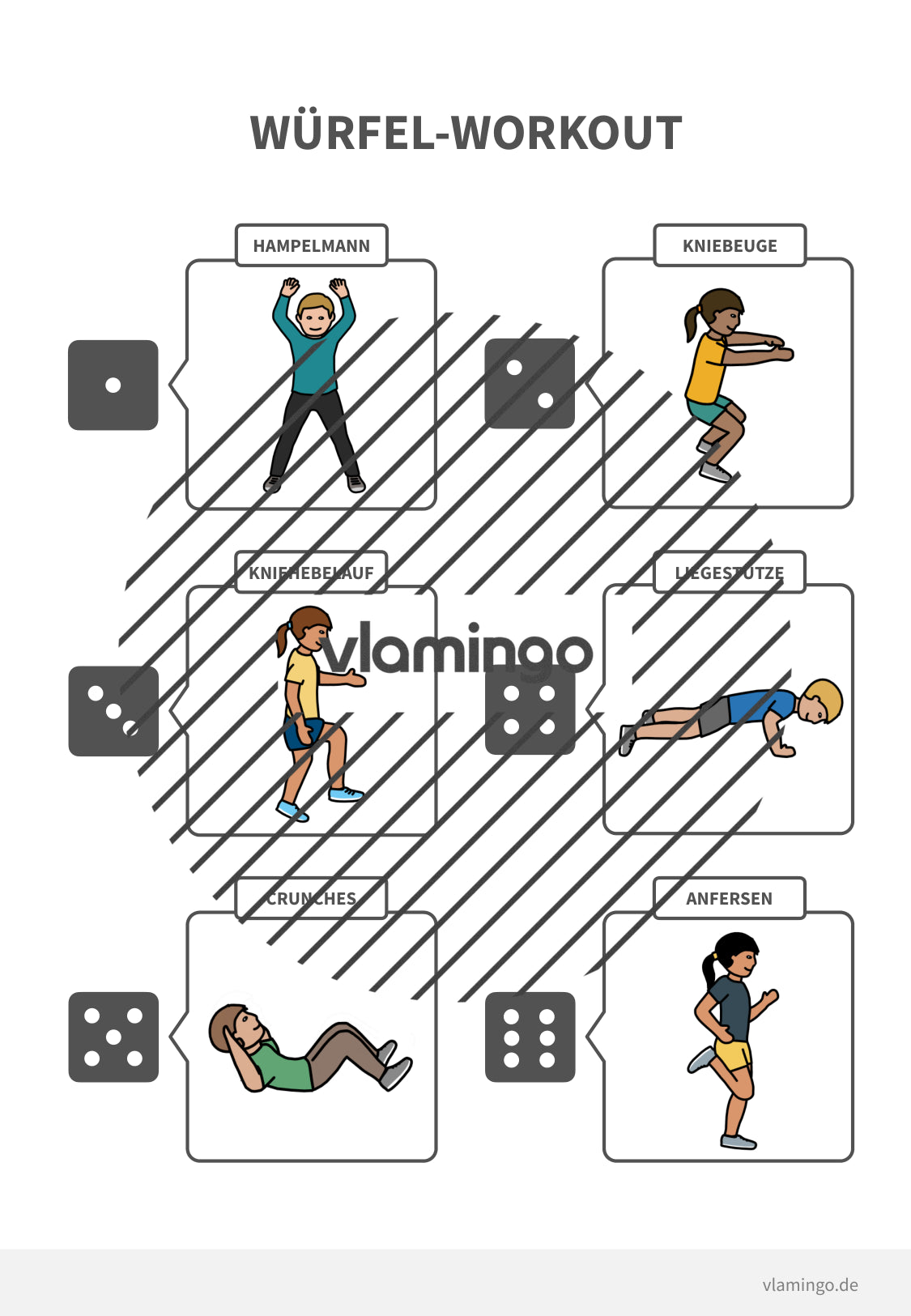 Würfel-Workout für zuhause oder den Unterricht - vlamingo