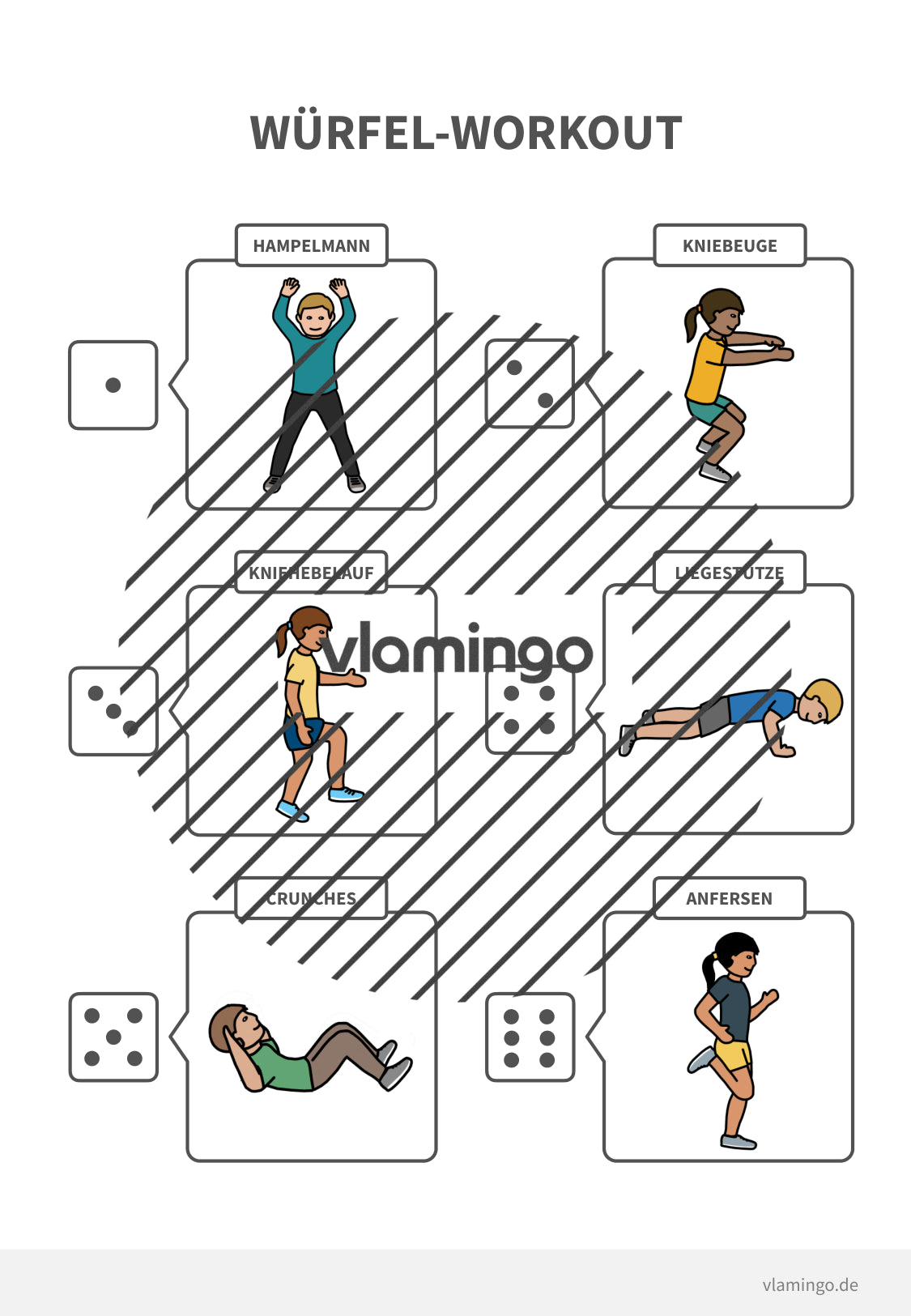 Würfel-Workout für zuhause oder den Unterricht - vlamingo