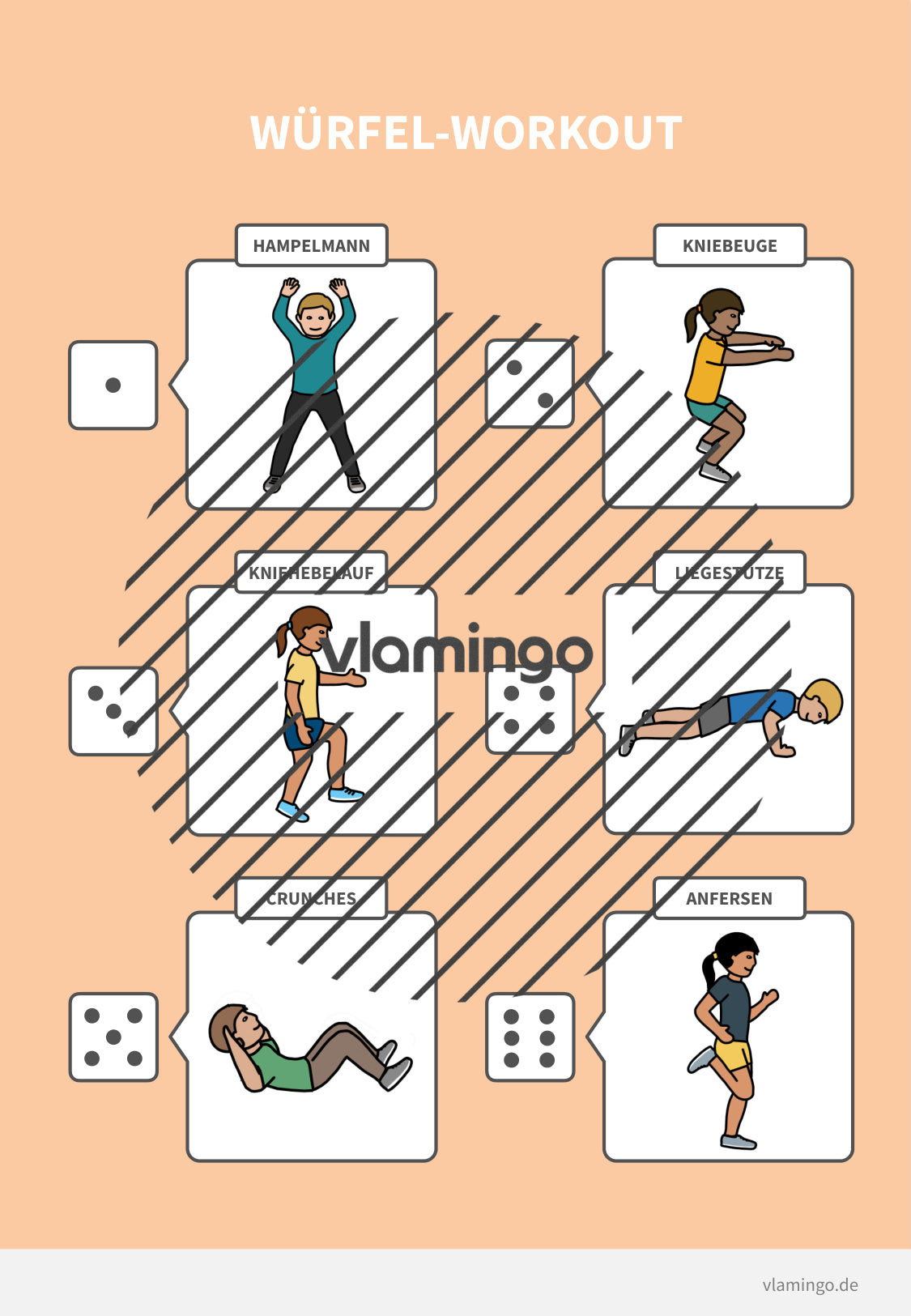 Würfel-Workout für zuhause oder den Unterricht - vlamingo