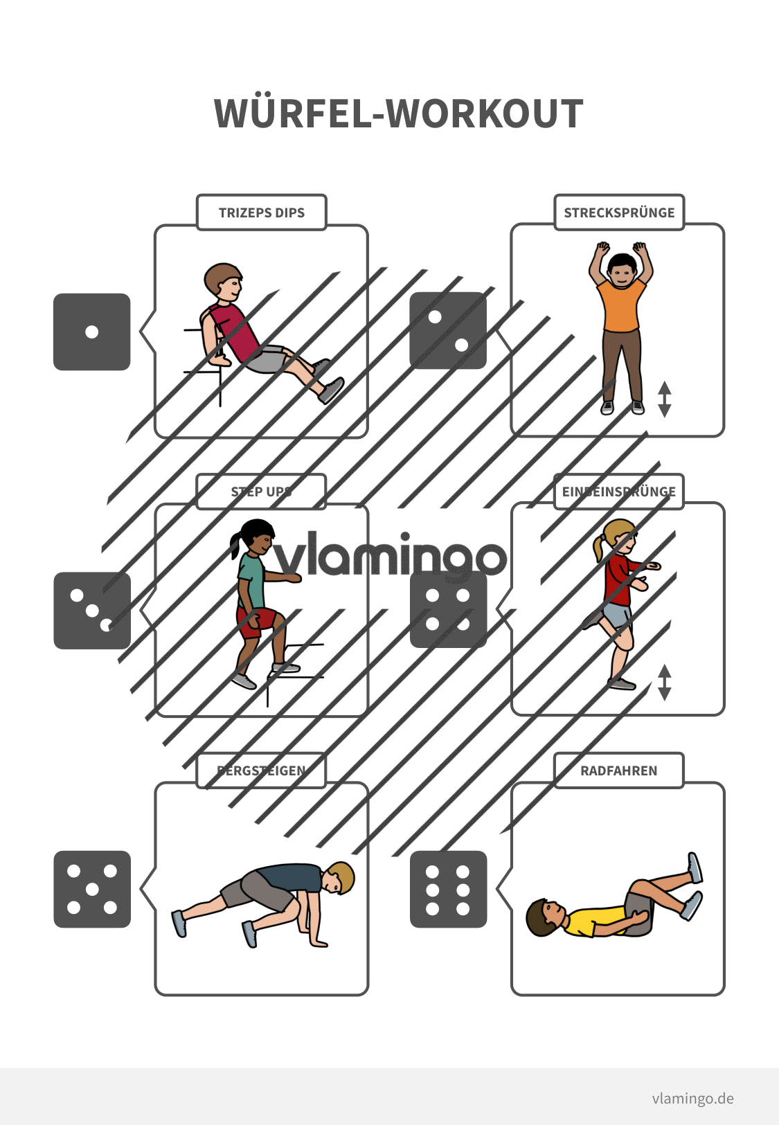 Würfel-Workout für zuhause oder den Unterricht - vlamingo