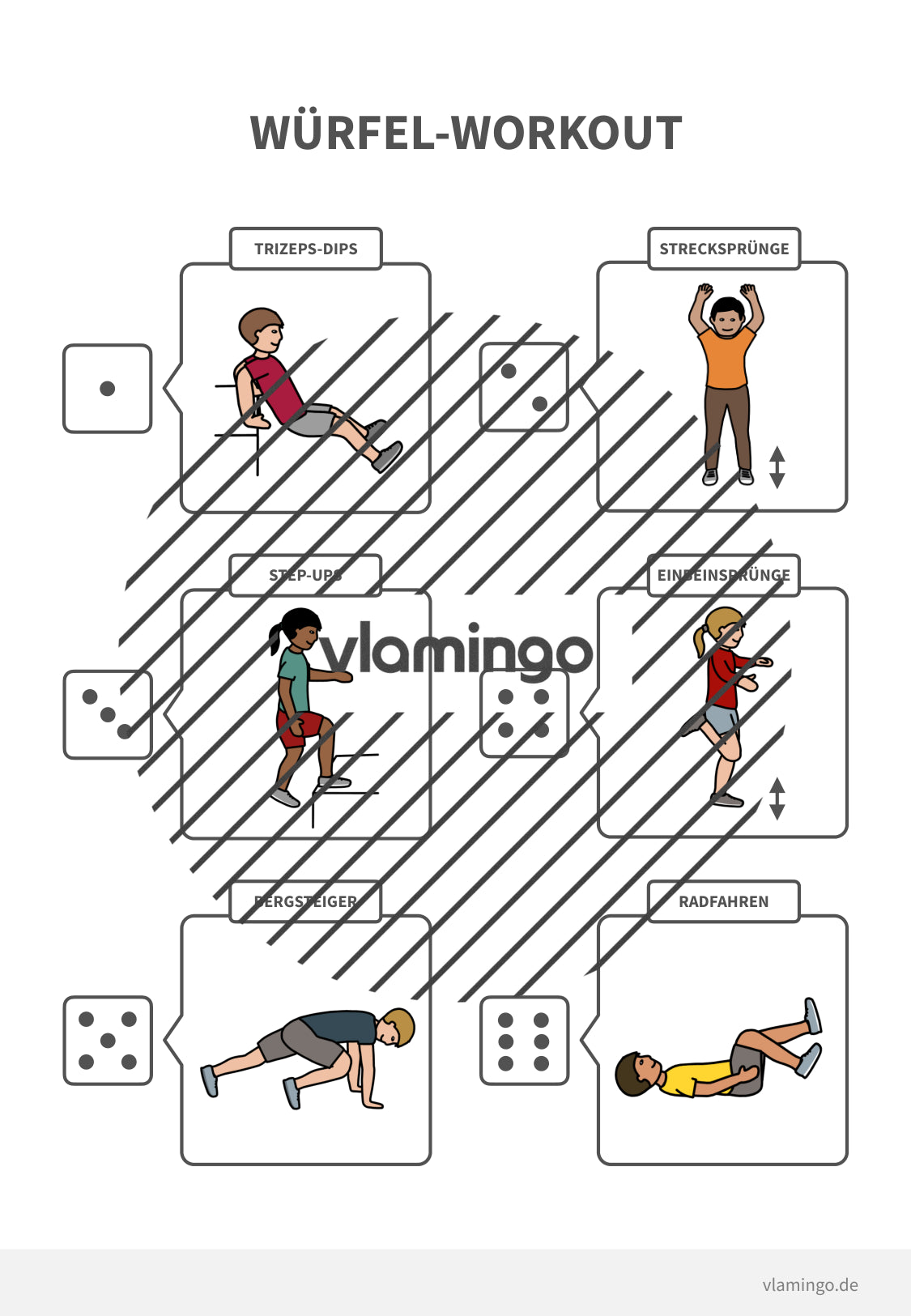 Würfel-Workout für zuhause oder den Unterricht - vlamingo
