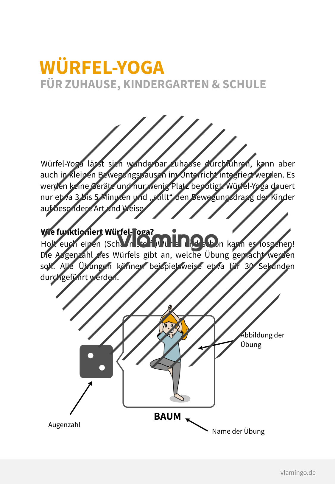 Würfel-Yoga für zuhause, Kindergarten & Schule (Kinderyoga)