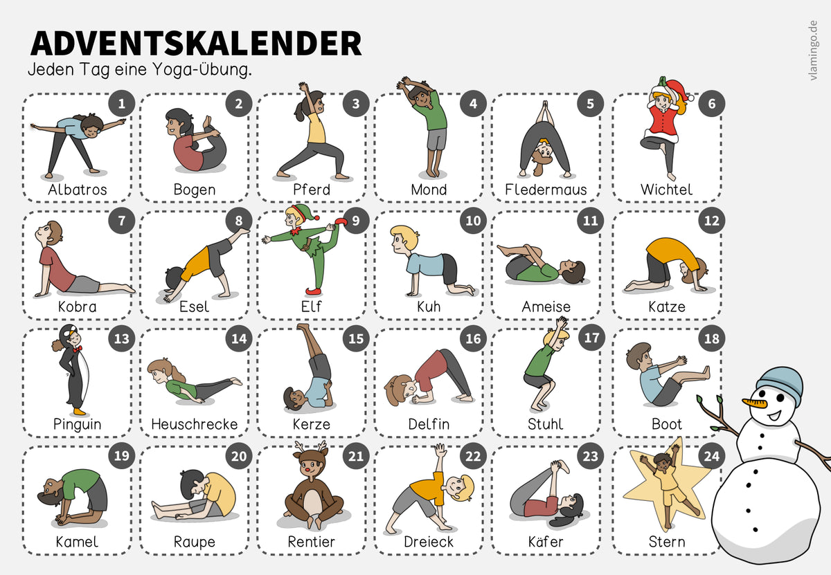 Yoga: Adventskalender für Kinder
